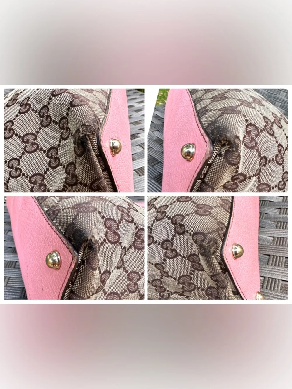 🩷Fixer Special! Gucci Monogram Canvas Eclipse Tote - Picture 6 of 15
